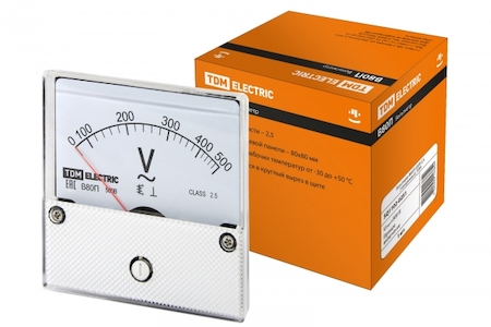 TDM ELECTRIC SQ1102-0251 Вольтметр В80П 500В-2,5, (поверенный), TDM